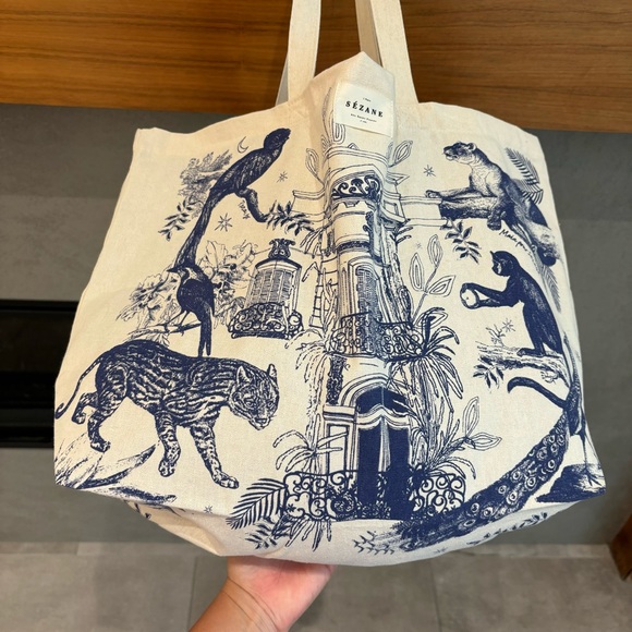 NEW Sézane Canvas Shoulder Bag - Picture 7 of 10